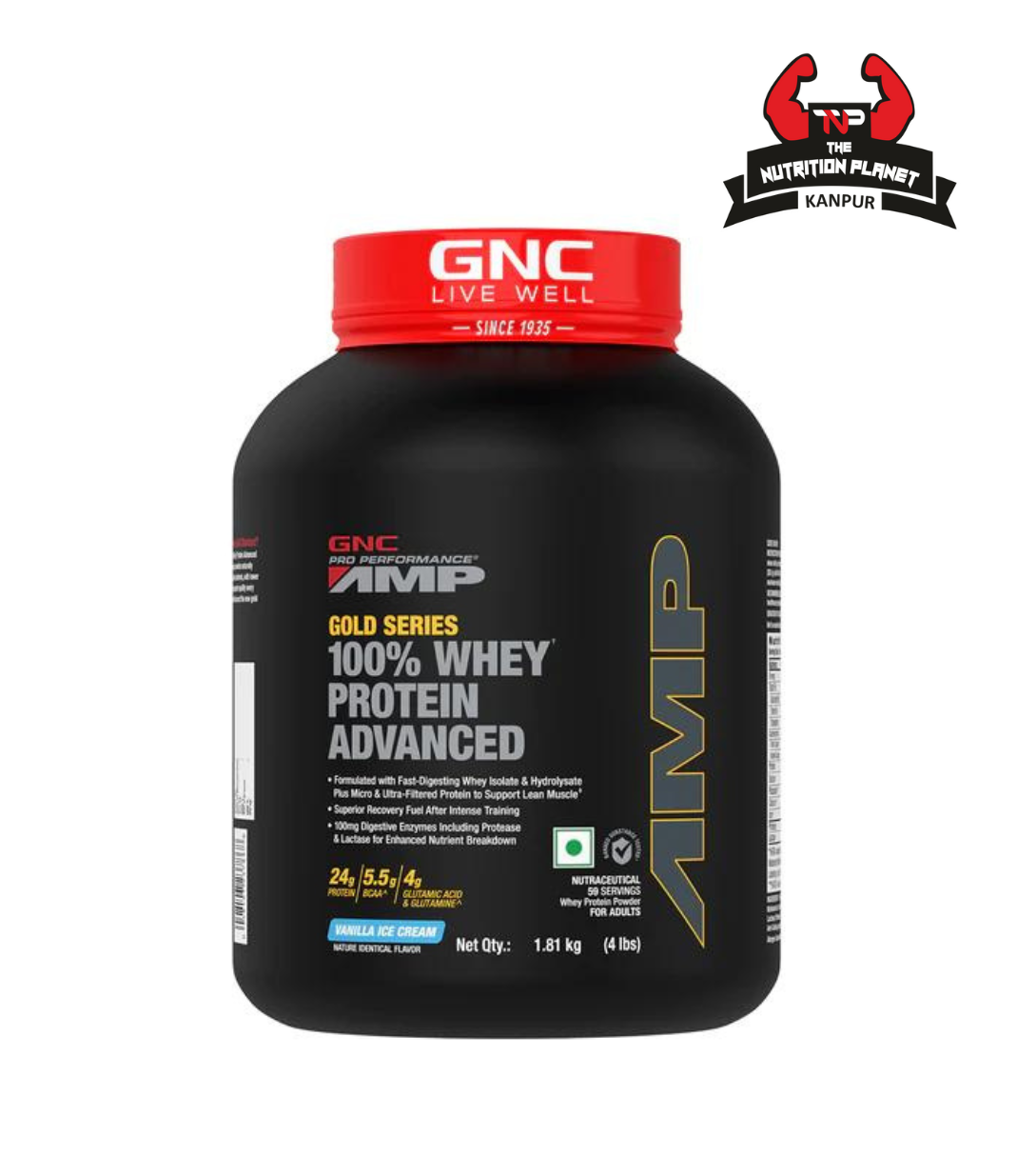 GNC AMP Gold Series 100% Whey Protein Advanced - Supports Muscle Mass, Repair & Recovery